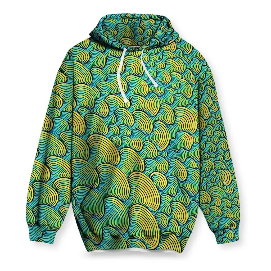 SCRIBBLEWAVE - Green Hoodie