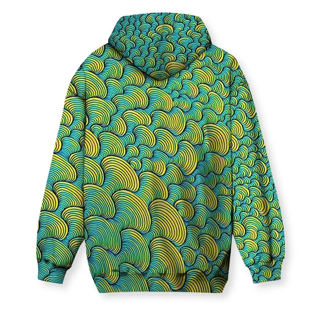 SCRIBBLEWAVE - Green Hoodie
