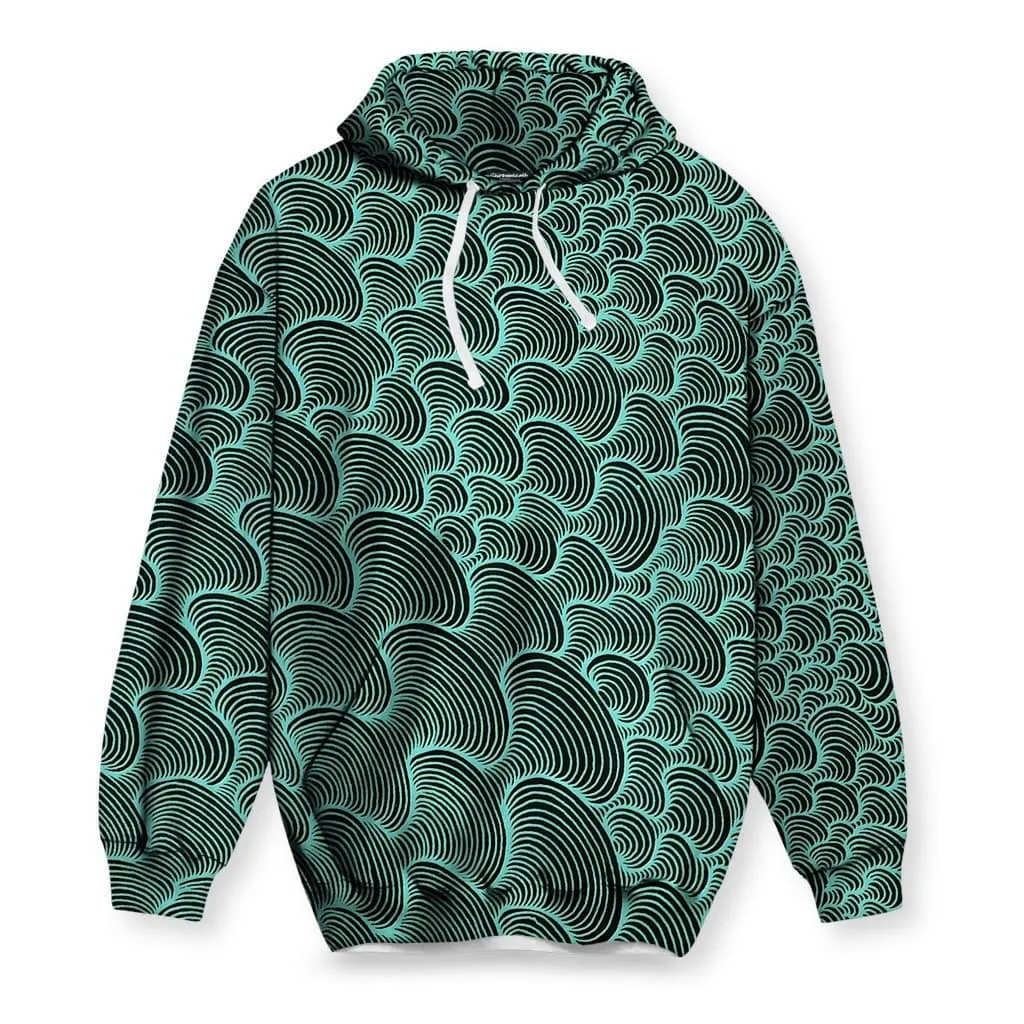 SCRIBBLEWAVE - Green Hoodie