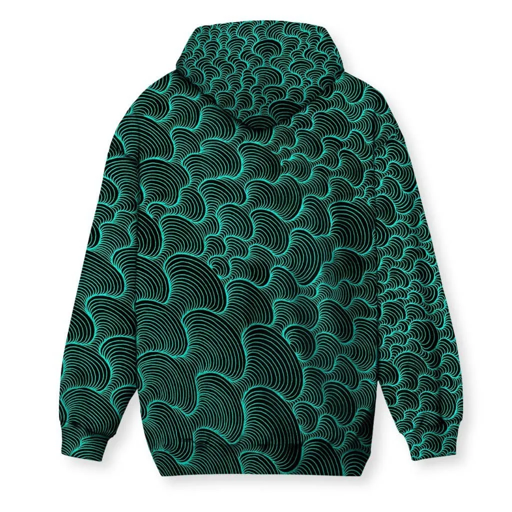 SCRIBBLEWAVE - Green Hoodie