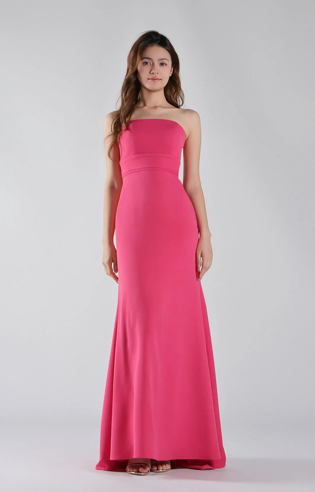 Strapless Sheath Waist Bowknot Wrap Hip Fishtail Dresses
