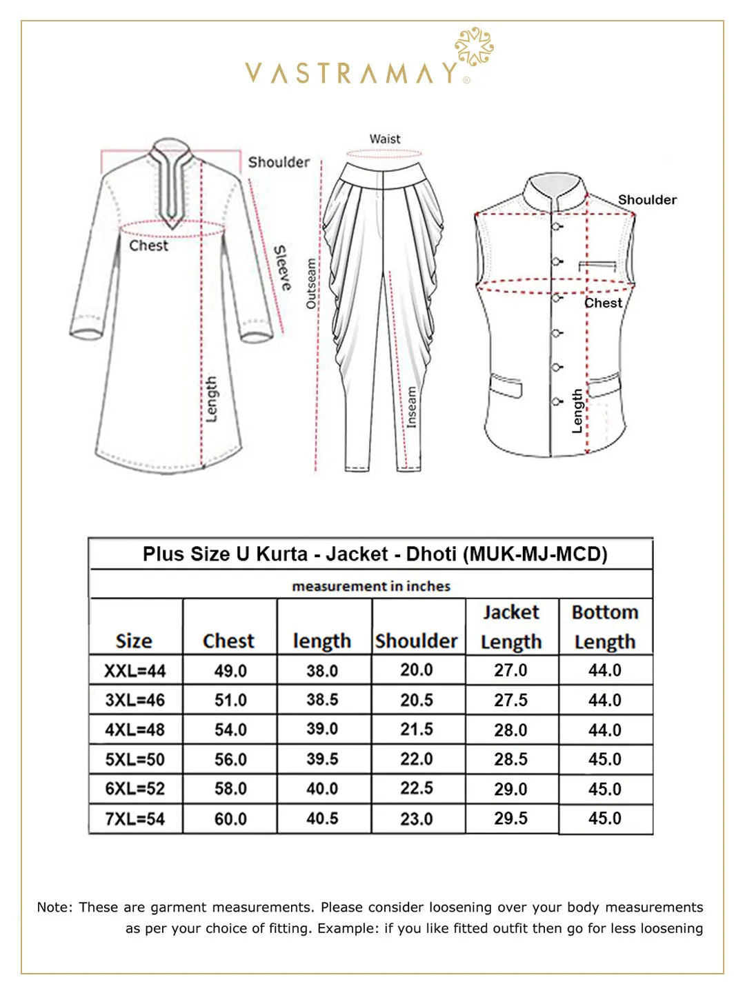 VASTRAMAY Rose Gold Nehru Jacket Set