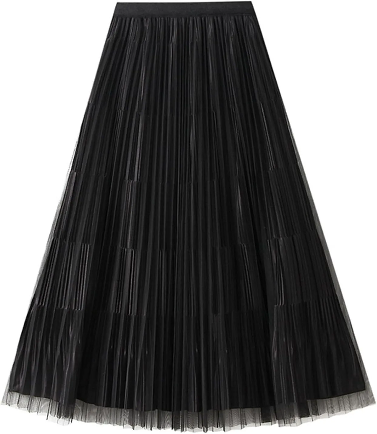 Women Mid Length Skirt Dance Party A Line High Waisted Reversible Tulle Skirt Holiday Party Midi Wrap Skirt with