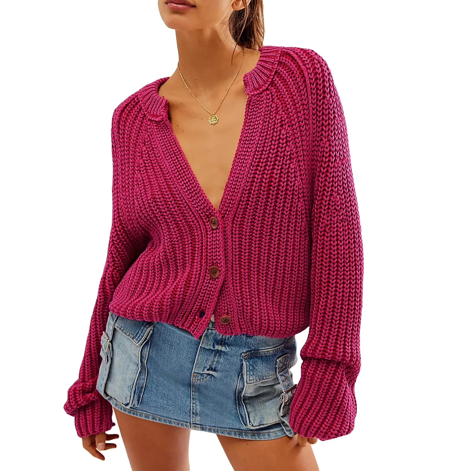 Women s Oversized Chunky Knit Pullover Sweater Loose Fit Cable Knit Jumper Cozy Winter Warm Knitwear for Everyday Casual Wear