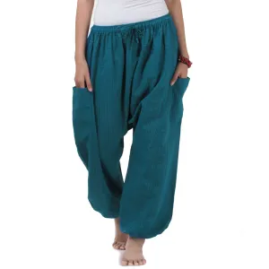 Women's Pinstripe Harem Pants Turquoise Bay