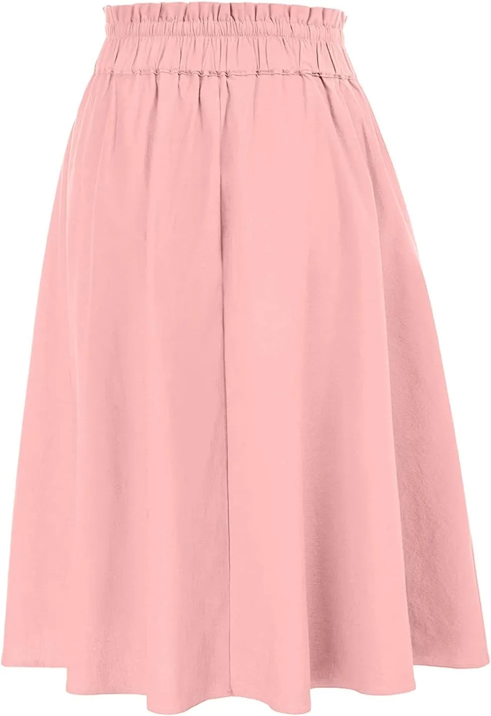 Womens Skirts Women Elastic High Waist Boho Maxi Skirt Casual Drawstring A Line Long Skirt Women's Midi Skirt