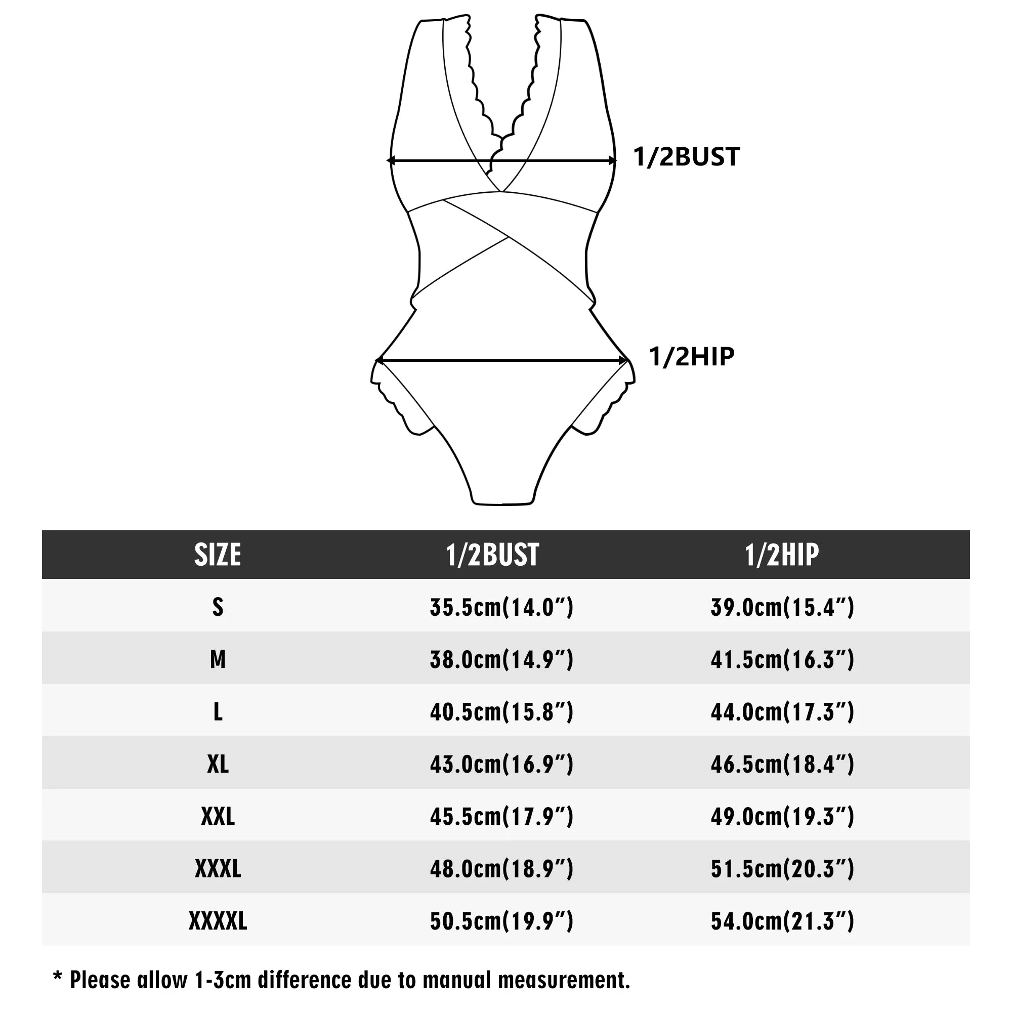 Womens Watercolor Fruit Ruffle Edge Cross-Front One Piece Swimsuit Bathing Suit