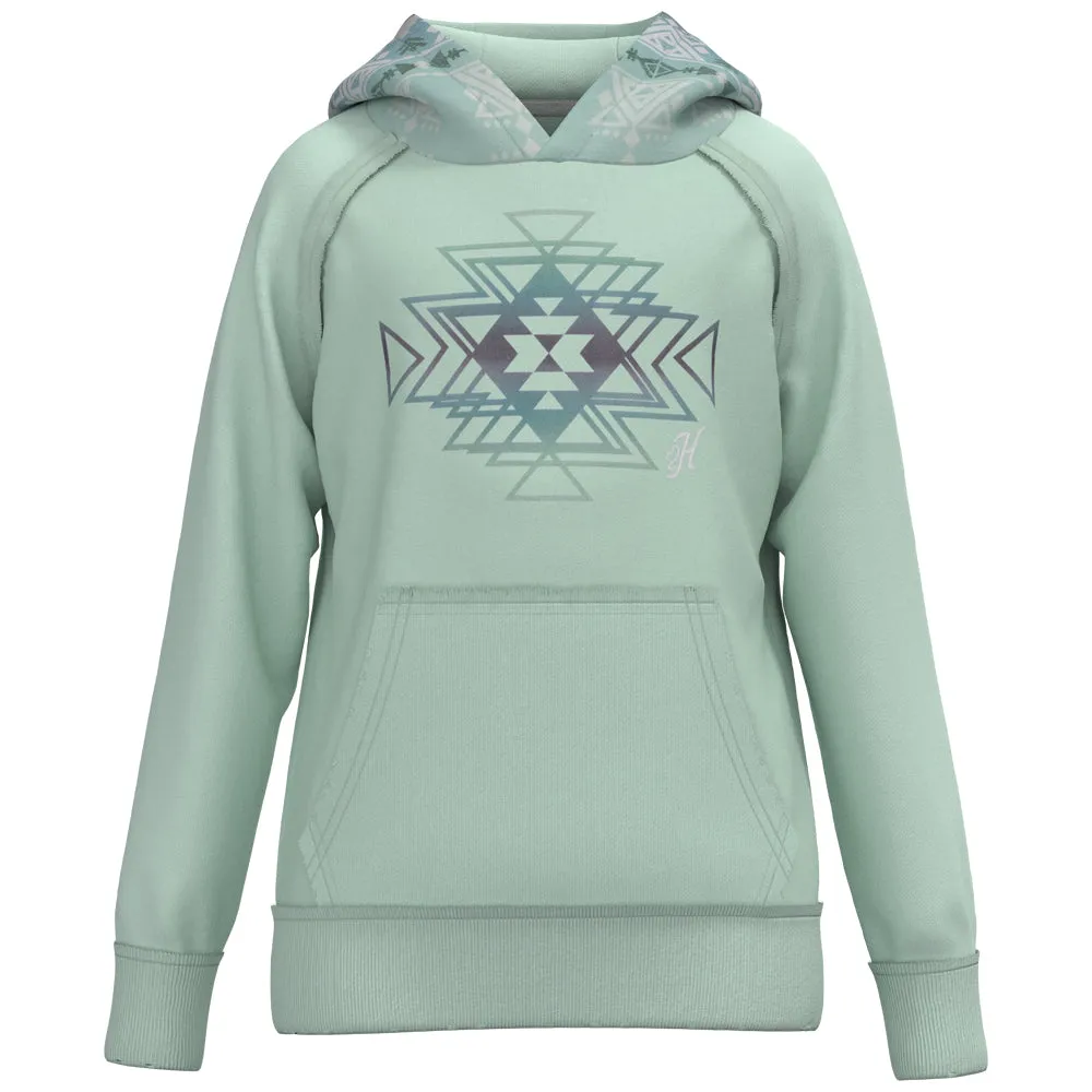 Youth "Chaparral" Hoody Teal w/Aztec