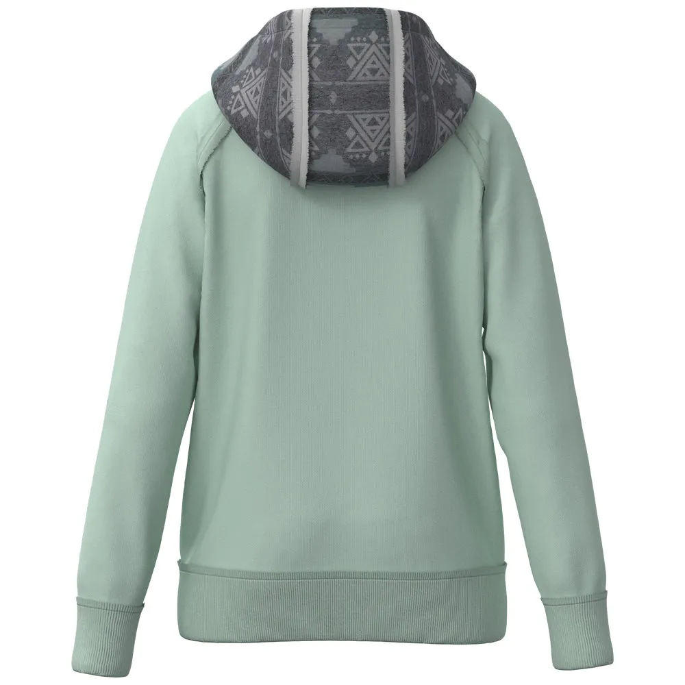 Youth "Chaparral" Hoody Teal w/Aztec