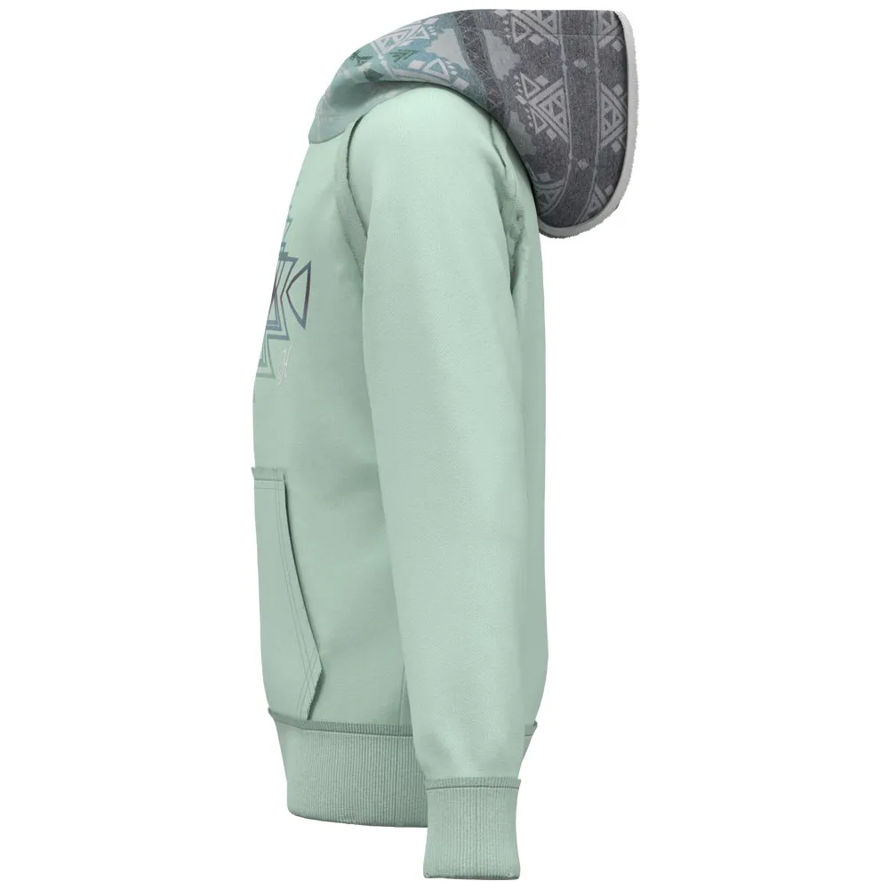 Youth "Chaparral" Hoody Teal w/Aztec